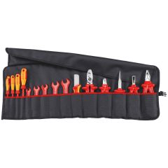 KNIPEX   98 99 13 Tool Roll 15 Parts with Insulated Tools for Works on Electrical Installations  
