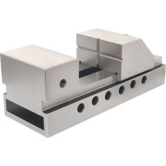 Atlas Workholders - Precision Vice, 25mm, Bolt or Clamp Mount, Fixed Base, Carbon Steel - ATL4450310K