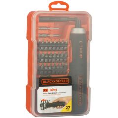 Black+Decker - 4V MAX Cordless Smart Screwdriver with 27 Accessories - BD40K27-IN
