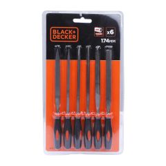 Black+Decker - 6pcs Needle File Set 174mm - BDHT22148
