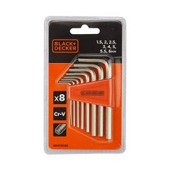 Black+Decker - Hex Key Set of 8pcs -  BDHT81593 