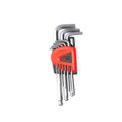 Jetech - Hex Key Set Ball Ended Long Chrome Plated 9pcs - BM-C9