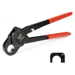 IWISS - CL 1" ASTM F1807 PEX Pipe Crimping Tool, for 1-inch Copper Pex Crimps Rings, with Go/No-Go Gauge, Angled Head