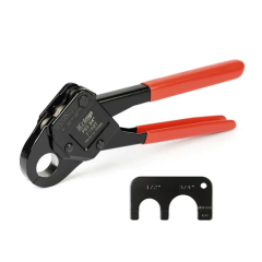 IWISS - CL 3/4" ASTM F1807 PEX Pipe Crimping Tool, for 3/4-inch Copper Pex Crimps Rings, with Go/No-Go Gauge, Angled Head