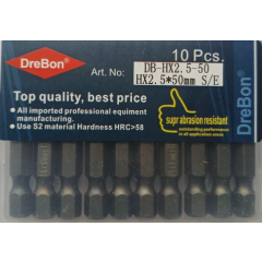 DreBon - Allen Bit - DB-HX2.5-50-SE (Pack of 10pcs)