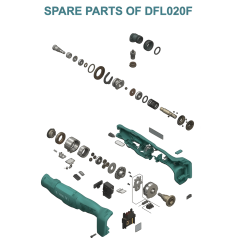 Makita - Spare Parts of DFL020F 