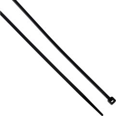 Edison - Black Cable Ties, 160mm x 2.5mm, Nylon, 8kg, Pack of 100 - EDI5150010K