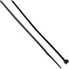 Edison - Black Cable Ties, 200mm x 2.5mm, Nylon, 8kg, Pack of 100 - EDI5150020K