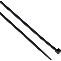 Edison - Black Cable Ties, 300mm x 3.6mm, Nylon, 18kg, Pack of 100 - EDI5150120K