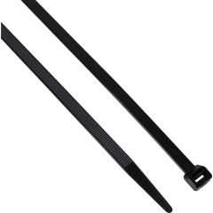 Edison - Black Cable Ties, 300mm x 7.6mm, Nylon, 55kg, Pack of 100 - EDI5150310K