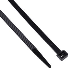 Edison - Black Cable Ties, 370mm x 7.6mm, Nylon, 55kg, Pack of 100 - EDI5150320K