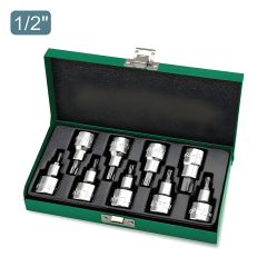 Toptul - 1/2" DR. Star Bit Socket Set of 9pcs - GAAD0903