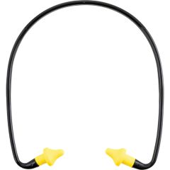 Halo - Disposable Ear Plugs, Banded, Not Detectable, Pod Plug Shape, UTC 26dB, OTH 23dB, BTH 25dB, Yellow, Plastic/Foam, Pack of 1 Pair - HAL9581660K