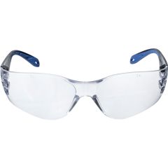 Halo - Safety Glasses, Clear Lens, Blue/Black Frame Frameless, Impact Resistant/High Temperature Resistant - HAL9601880K