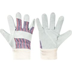 Halo - Mechanical Hazard Gloves, Blue/Grey, Cotton Liner, Leather Coating, EN388: 2016, 3, 1, 4, 3, X, Size 10 - HAL9616500K