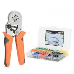 IWISS - HSC8 6-4-KIT Ferrule Crimping Tool Kit, Self-adjustable Ratchet Ferrule Crimper Plier c/w 770End Sleeve Ferrules Connector Terminals (AWG 23-10) 