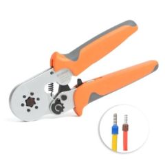 IWISS - HSC8 6-6 Wire Ferrule Crimping Tool, Hexagonal Crimp Profile, Self-adjusting Wire End-sleeves Crimper for (AWG23-10)