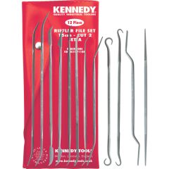 Kennedy - 150mm (6") 12 Piece Second Cut Riffler File Set A - KDY0319110K