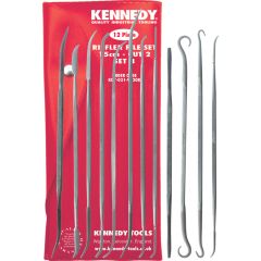 Kennedy - 150mm (6") 12 Piece Second Cut Riffler File Set B - KDY0319120K