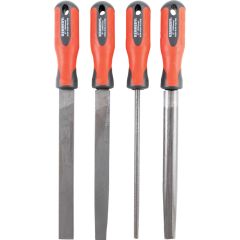 Kennedy - 250mm (10'') 4 Piece Second Cut Engineers File Set With Handles - KEN0309780K