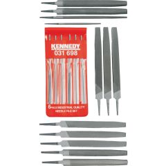 Kennedy - 18 Piece Second Cut Engineers & Needle Files Set - KEN0309990K