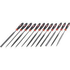 Kennedy - 160mm (6.1/2") 12 Piece Second Cut Assorted Needle File Set - KEN0316990K