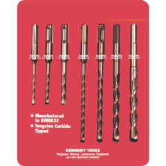 Kennedy - Masonry Drill Bit Set, 5-12mm x 110-160mm, SDS, 7 Pack - KEN0577000K