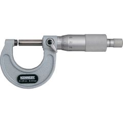 Kennedy - External Micrometer, 0-25mm Measuring Range, 0.01mm Graduation - KEN3350010K