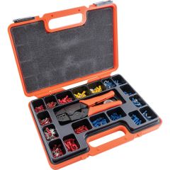 Kennedy - Crimping Tool Kit for Insulated Terminals, Red Connector: 0.5 - 1.00mm², Blue Connector: 1.5 - 2.5mm², Yellow Connector: 4.0 - 6.0mm², 220mm Overall Length - KEN5155540K