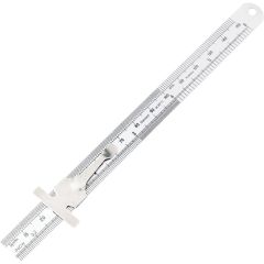 Kennedy - 150mm/6" RUSTLESS RULE & CLIP ROUND END - KEN5183510K