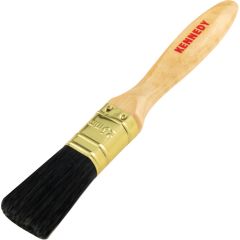 Kennedy - 1in., Flat, Natural Bristle, Angle Brush, Handle Wood - KEN5335040K