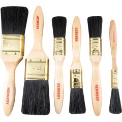 Kennedy - 1/2in./1in./2in., Flat, Natural Bristle, Angle Brush Set, Handle Wood - KEN5335170K