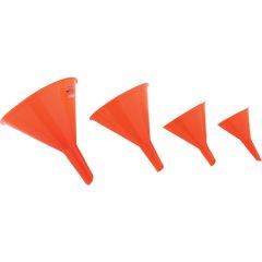 Kennedy - Funnel Set, Various Sizes, Polyethylene, Straight Rigid Spout, 4 Piece - KEN5402892K