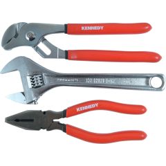 Kennedy - Pliers, Smooth and Serrated, Chrome Vanadium Steel, 190mm, Set - KEN5589810K