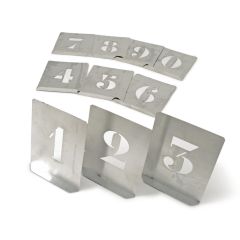 Kennedy - Numbers 0 to 9, Steel, Stencil, 60mm Character Height, Set of 10 - KEN5610600K