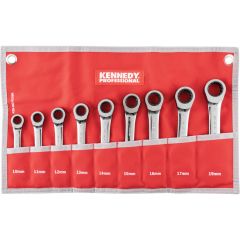 Kennedy Pro - Metric, Combination Spanner Set, 10 - 19mm, Set of 9, Chrome Vanadium Steel - KEN5822236K
