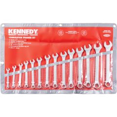Kennedy - Metric, Combination Spanner Set, 6 - 19mm, Set of 14, Chrome Vanadium Steel - KEN5822960K