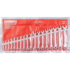 Kennedy - Metric, Combination Spanner Set, 6 - 24mm, Set of 18, Chrome Vanadium Steel - KEN5822970K