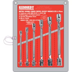 Kennedy - Metric, Swivel Socket Spanner Set, 8 - 19, 6, Set of Steel - KEN5823725K
