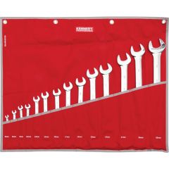 Kennedy Pro - Metric, Combination Spanner Set, 6-32mm, Set of 14, Chrome Vanadium Steel - KEN5823972K