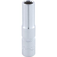 Kennedy - 1/4in. Drive, Deep Bi-Hexagon Socket, 7mm, Metric, Chromed Finish - KEN5824675K