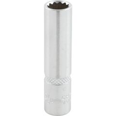 Kennedy - 1/4in. Drive, Deep Bi-Hexagon Socket, 8mm, Metric, Chromed Finish - KEN5824676K