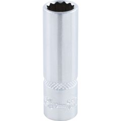 Kennedy - 1/4in. Drive, Deep Bi-Hexagon Socket, 10mm, Metric, Chromed Finish - KEN5824678K