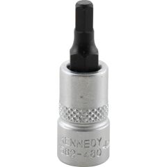 Kennedy - 1/4in. Drive, Standard Hexagon Bit Socket, 4mm, Metric, Polished Finish - KEN5824800K