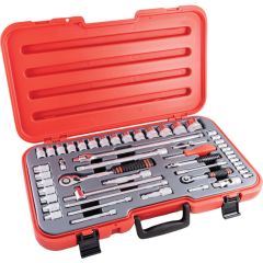 Kennedy - 1/4 - 1/2in. Drive, Socket Set, Metric, 4mm - 36mm, Set of 50, Chromed Finish - KEN5824899K