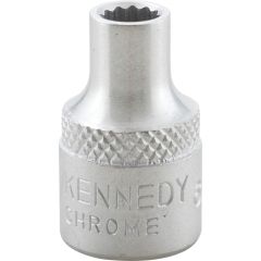 Kennedy - 3/8in. Drive, Standard Bi-Hexagon Socket, 6mm, Metric, Chromed Finish - KEN5825240K