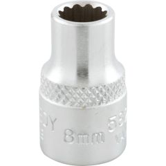 Kennedy - 3/8in. Drive, Standard Bi-Hexagon Socket, 9mm, Metric, Chromed Finish - KEN5825270K