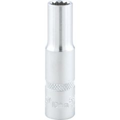 Kennedy - 3/8in. Drive, Deep Bi-Hexagon Socket, 10mm, Metric, Chromed Finish - KEN5825720K