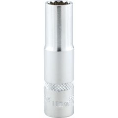 Kennedy - 3/8in. Drive, Deep Bi-Hexagon Socket, 11mm, Metric, Chromed Finish - KEN5825730K