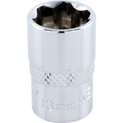 Kennedy Pro - 3/8in. Drive, Standard KenGrip® Socket, 13mm, Metric, Chromed Finish - KEN5825839K